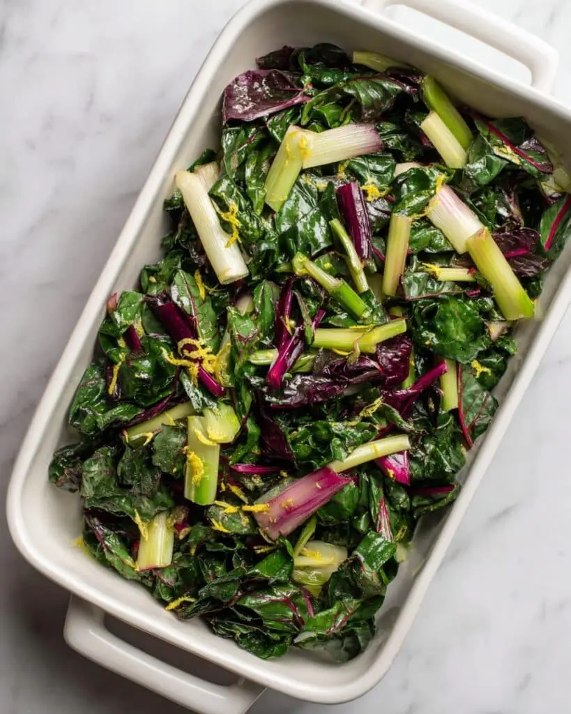 Sautéed Rainbow Chard with Lemon and Garlic Recipe