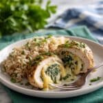 Spinach Stuffed Chicken Breasts with Mozzarella and Parmesan Recipe