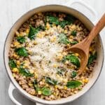 One-Pot Orzo with Sausage, Spinach, and Corn Recipe