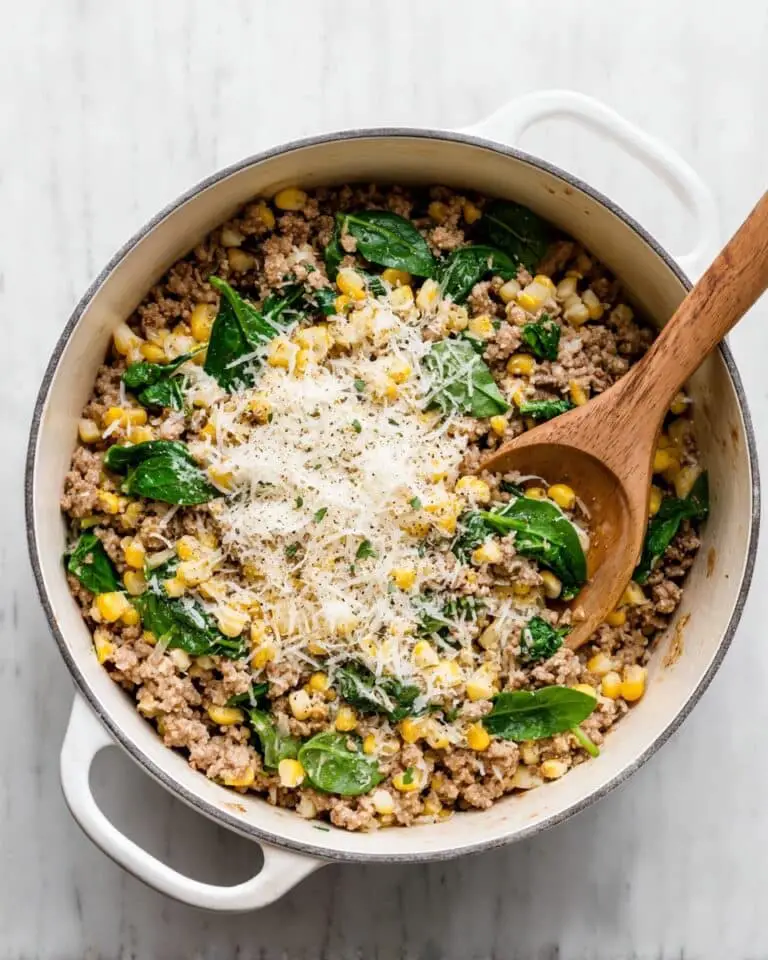 One-Pot Orzo with Sausage, Spinach, and Corn Recipe