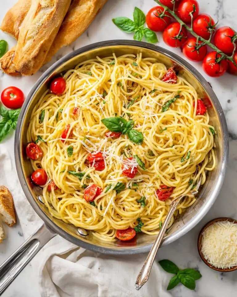 Easy Summer Garden Pasta with Cherry Tomatoes and Basil Recipe