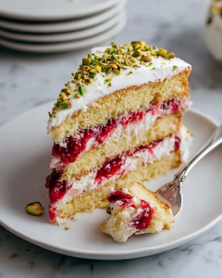 White Chocolate, Pistachio and Raspberry Olive Oil Cake Recipe