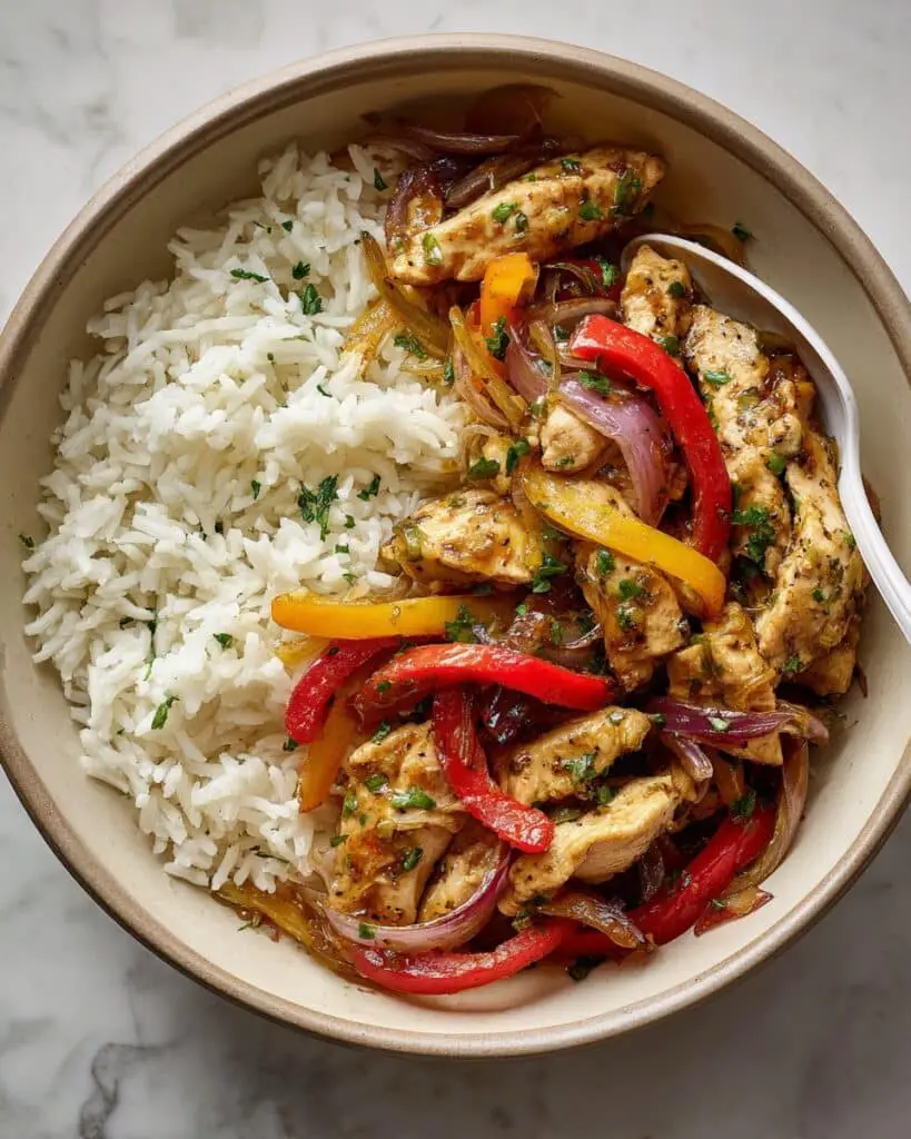 One Pan Cajun Chicken and Peppers with Rice Recipe