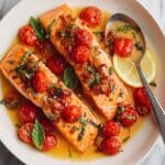 Salmon with Burst Cherry Tomatoes Recipe