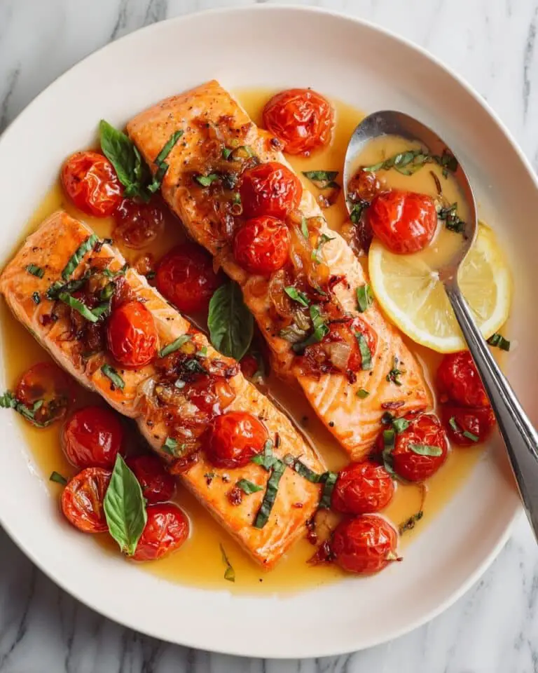 Salmon with Burst Cherry Tomatoes Recipe