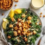 Kale Salad with Tahini Caesar Dressing Recipe