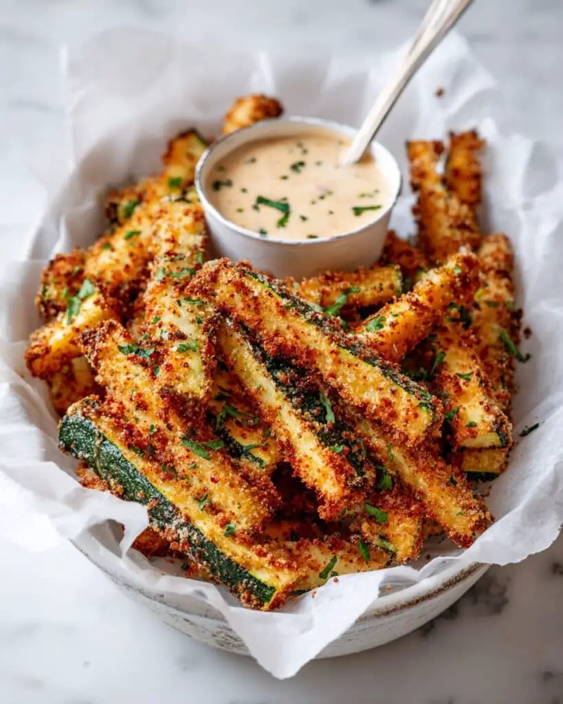 Crispy Baked Keto Zucchini Fries Recipe