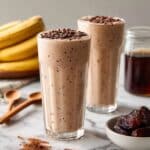 Creamy Coffee Banana Smoothie with Almond Butter and Cinnamon Recipe