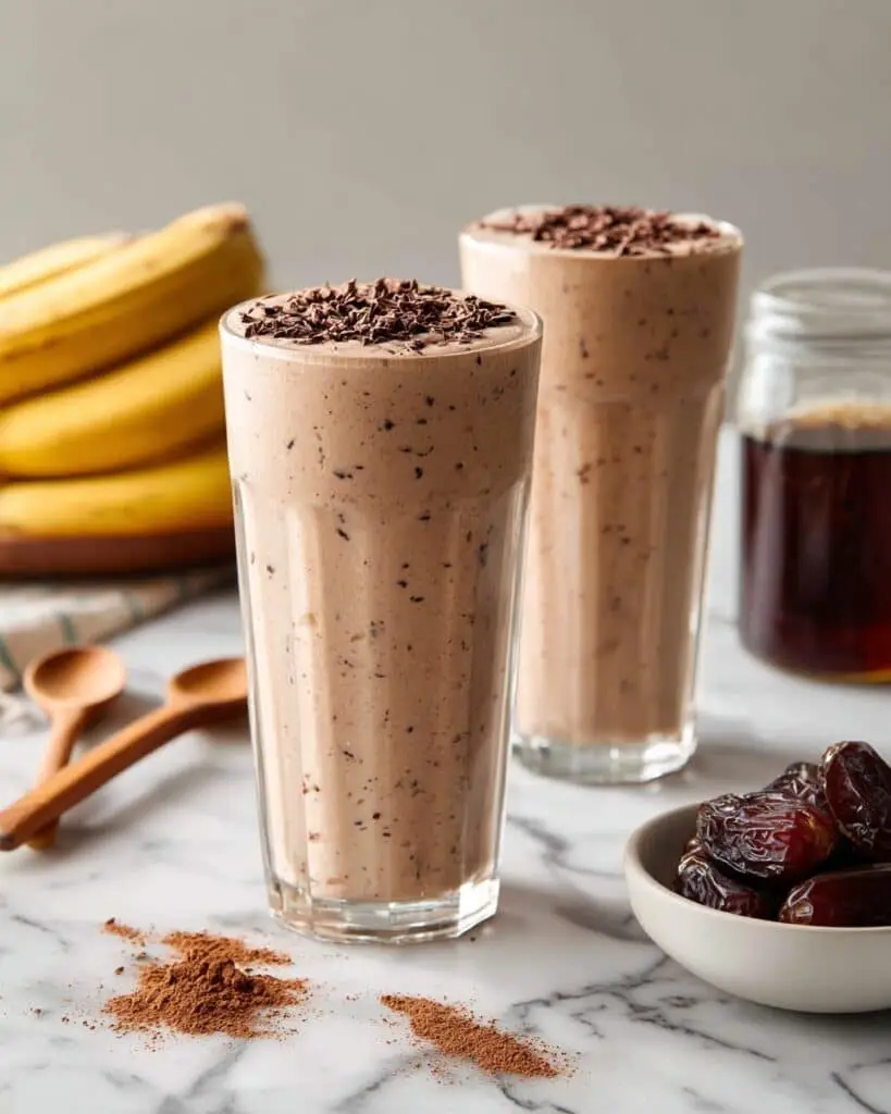 Creamy Coffee Banana Smoothie with Almond Butter and Cinnamon Recipe
