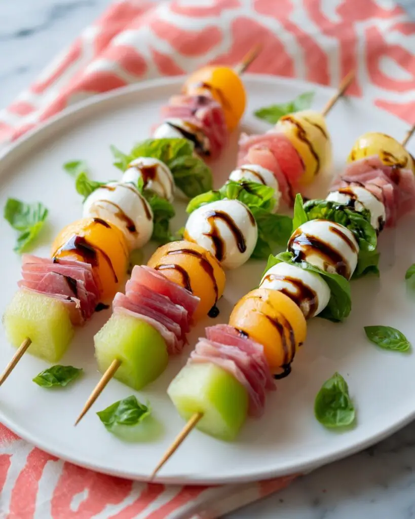Prosciutto Melon Skewers Recipe