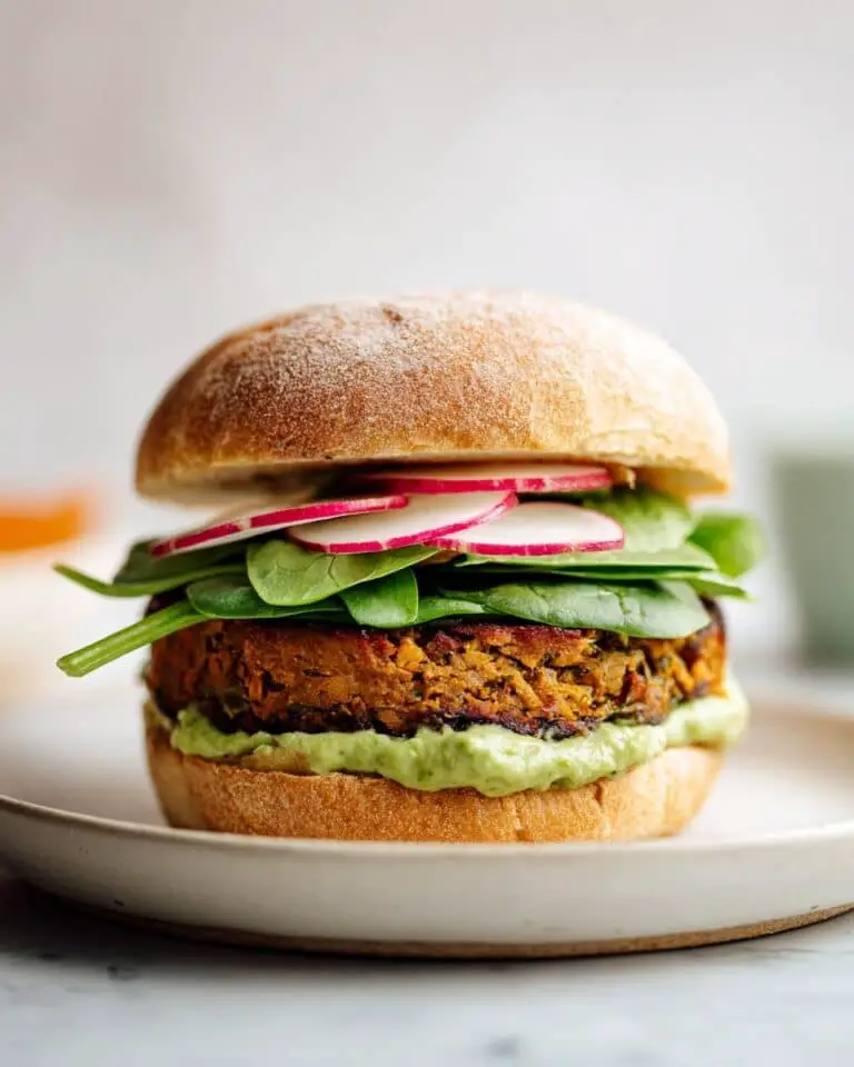 Lentil-Chickpea Veggie Burgers with Avocado Green Harissa Recipe