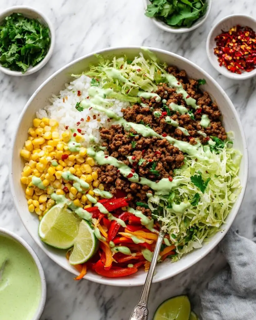 Ground Beef Taco Bowls Recipe