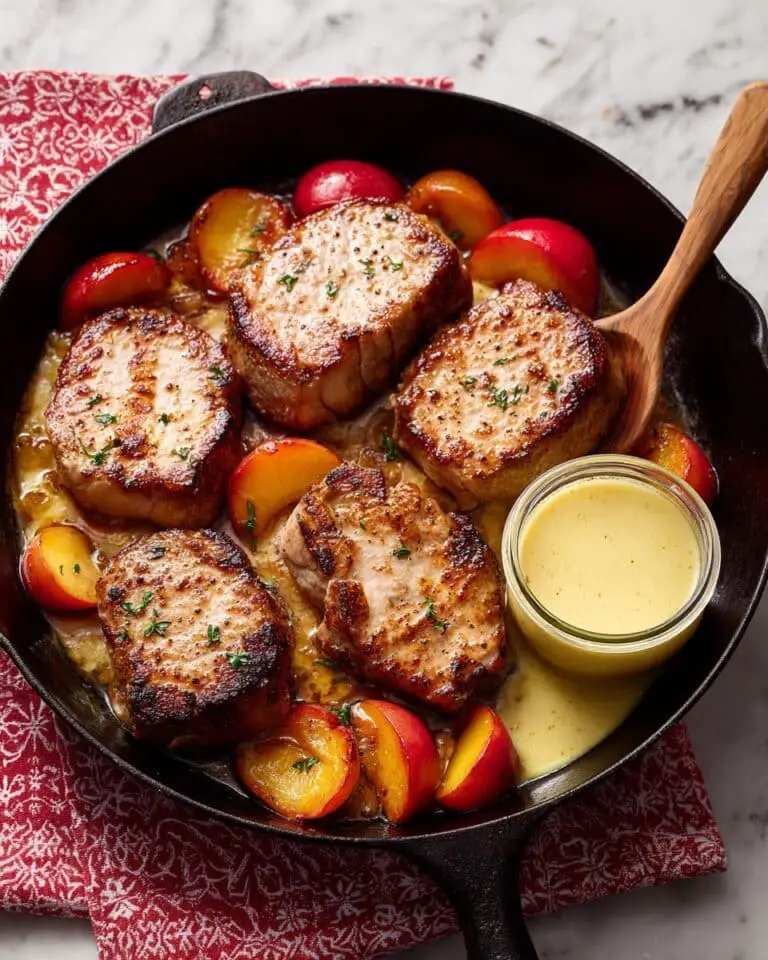 Pork Chops with Apples and Maple Mustard Sauce Recipe