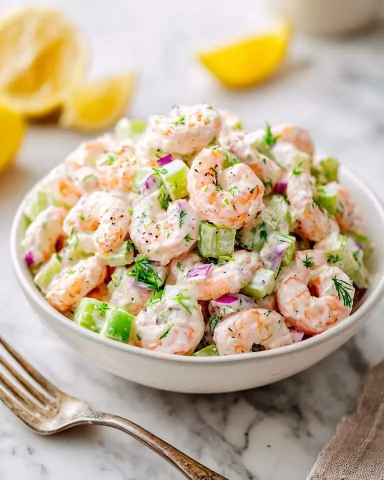 Shrimp Salad with Lemon, Dill, and Crispy Vegetables Recipe