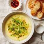 Vegan Congee with Garlic, Ginger, and Chili Oil Recipe