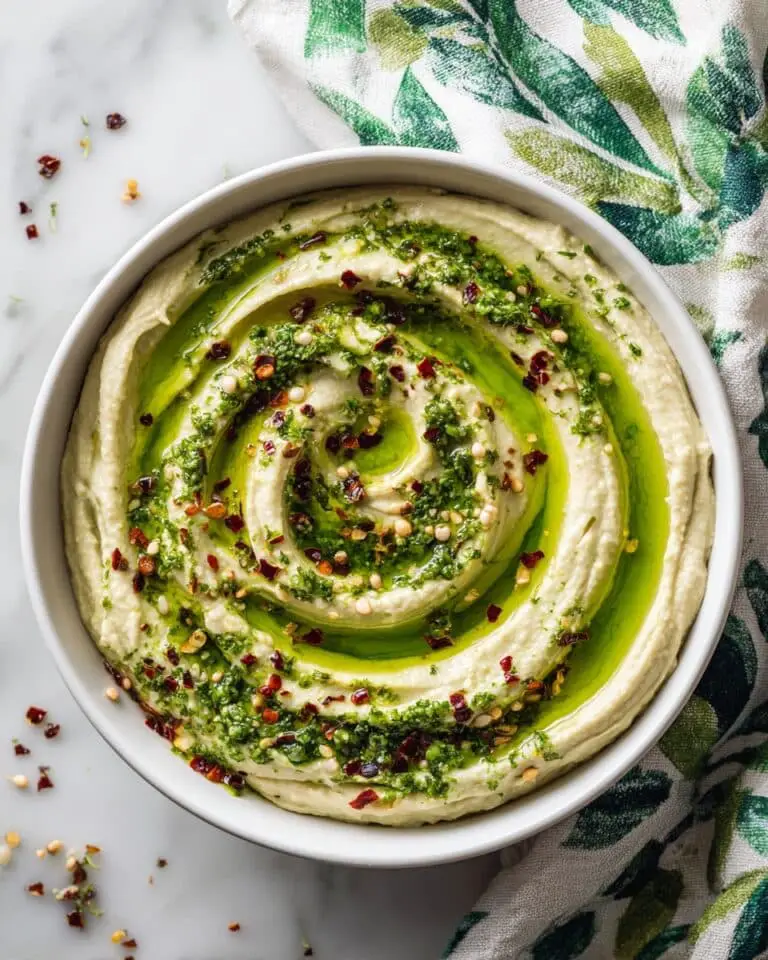 Zhoug (Spicy Cilantro Sauce) with Classic Hummus and Crudités Recipe
