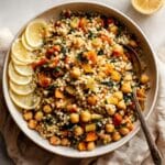 Moroccan-Inspired Couscous with Roasted Chickpeas and Sweet Potato Recipe