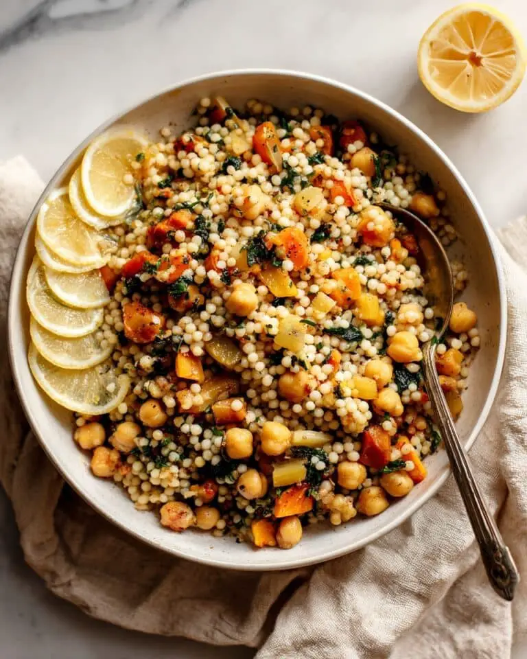 Moroccan-Inspired Couscous with Roasted Chickpeas and Sweet Potato Recipe